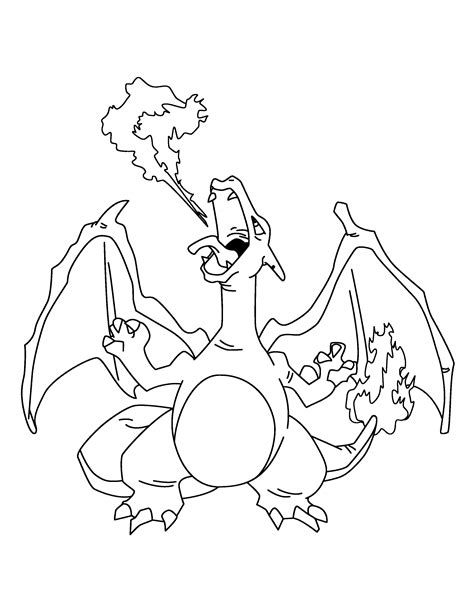 charizard coloring page|Charizard Pokemon coloring page